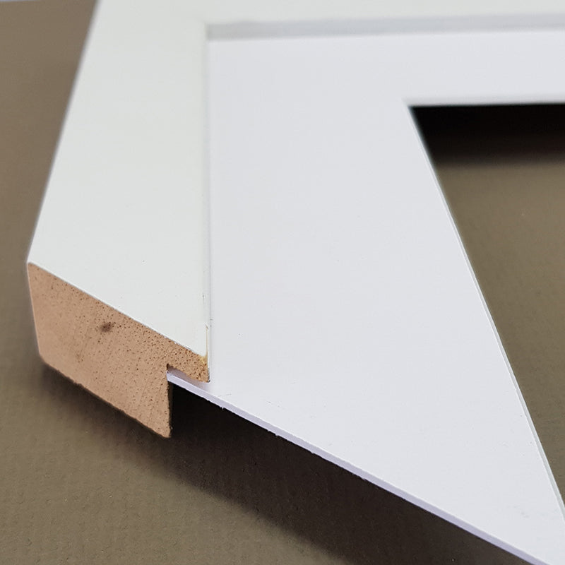 Custom Frame in White 20mm x 30mm Complete ready to hang package